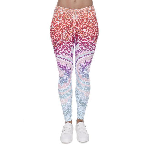 Aztec Printed Leggings - Plenty of Waist