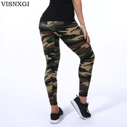 Bluebell Camouflage Leggings - Plenty of Waist