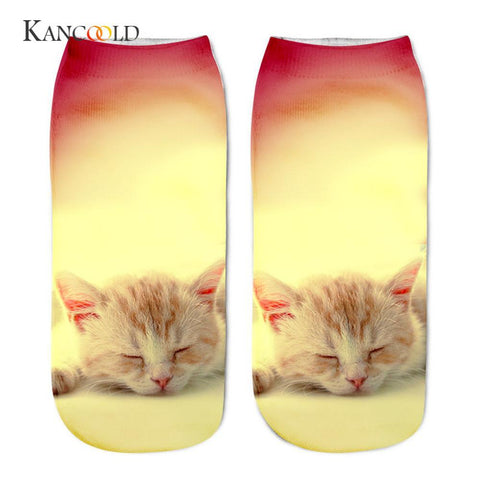 3D Cat Printed Anklet Socks NEW 2018 - Plenty of Waist
