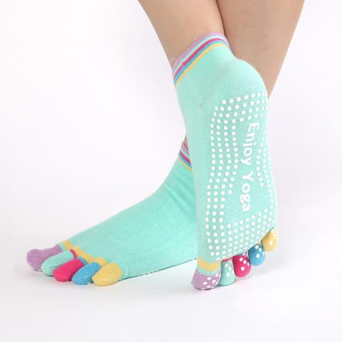 Full Toe Grib Yoga Socks - Plenty of Waist