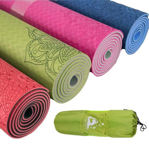 Non Slip Yoga Mat - Plenty of Waist